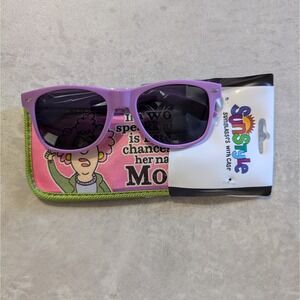 Sun Style Aunty Acid Adult Purple Sunglasses With Case Summer Driving Mom Humor